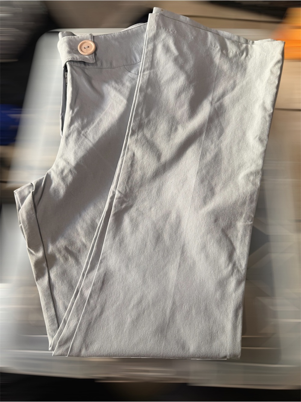Straight Leg Ponte Pants in Light Gray